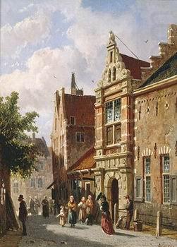 European city landscape, street landsacpe, construction, frontstore, building and architecture. 285, unknow artist